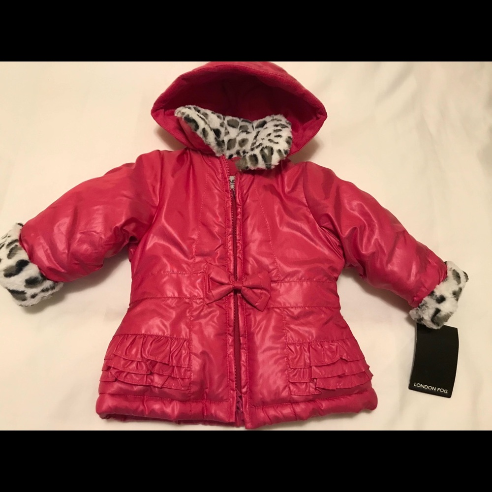 Brand new with tag,London Fog Jacket, 12M, hot pink